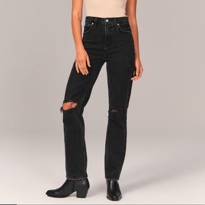 A&F 90’s straight ultra high rise jeans